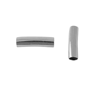 Stainless Steel - Rostfrei Stahl Perlen Tube 20mm Silver