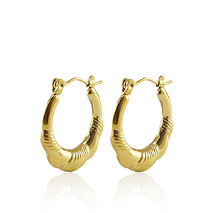 Ohrringe aus Stainless Steel - Rostfreiem Stahl Creolen 20mm Gold