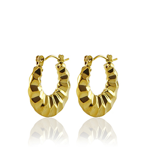Ohrringe aus Stainless Steel - Rostfreiem Stahl Creolen 20mm Gold
