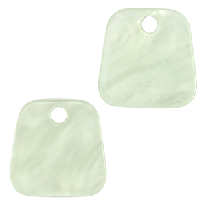 Resin Anh&auml;nger Trapez Neo mint green