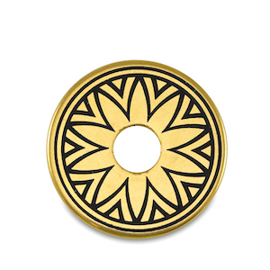 Metall Perlen DQ Donut Gold (Nickelfrei)