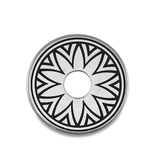 Metall Perlen DQ Donut Antik silber (Nickelfrei)