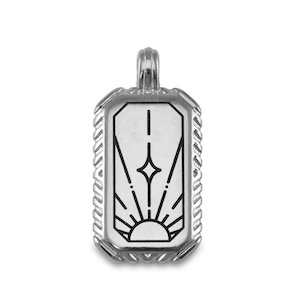 Metall Anh&auml;nger DQ Sonne Antik silber (Nickelfrei)