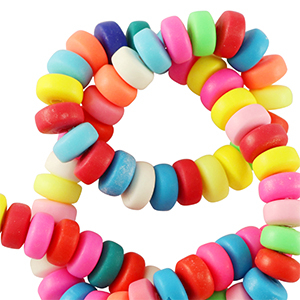 Polymer Perlen Rondell 7mm Multicolour