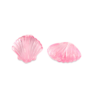 Acryl Perlen Muschel Transparent pink