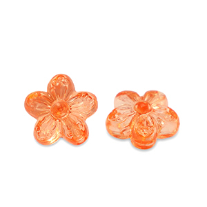 Acryl Perlen Blume Transparent orange