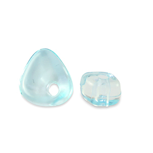 Acryl Perlen Chips Transparent turquoise blue