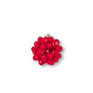 Top Facett Anh&auml;nger Zwischenst&uuml;ck 16mm Red
