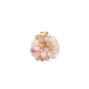 Top Facett Anh&auml;nger Zwischenst&uuml;ck 16mm Multicolour Beige-pink