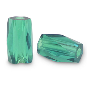 Top Facett Perlen Tube Petrol green