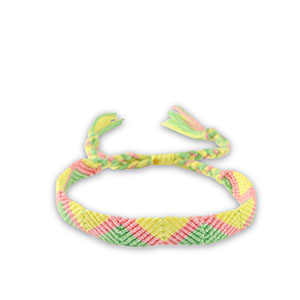Fusskettchen Yellow-pink-green