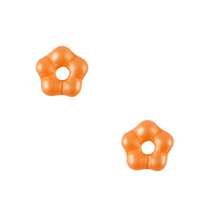 B&ouml;hmische Perlen Blume 5mm Orange