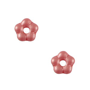 B&ouml;hmische Perlen Blume 5mm Burnt coral pink