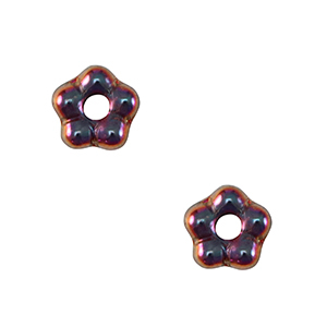 B&ouml;hmische Perlen Blume 5mm Dark iridescent