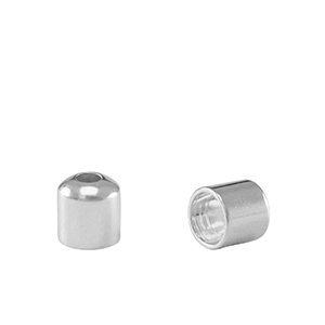 Metall Endkappen DQ &Oslash;3.2mm Antik silber (Nickelfrei)