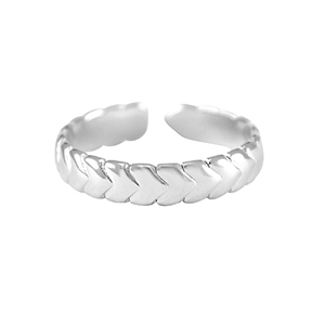 Ringe aus Stainless Steel - Rostfreiem Stahl Herzen Silber