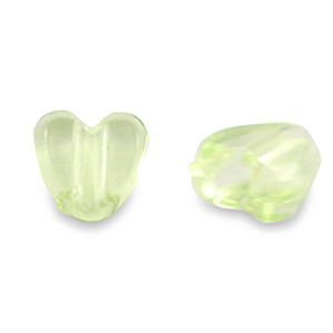 Acryl Perlen Herz Transparent light green