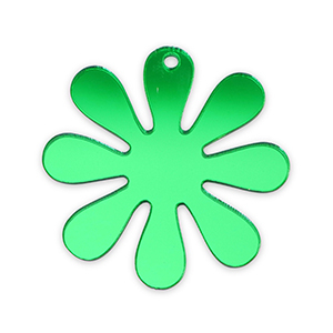 Statement-Anh&auml;nger Blume 35mm Metallic kelly green