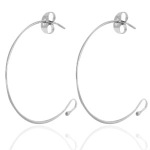 Ohrringe aus Stainless Steel - Rostfreiem Stahl Silber