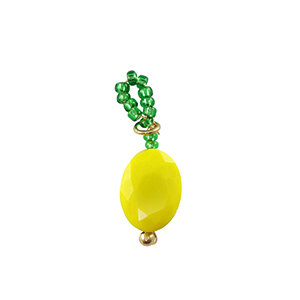 Top Facett Perlen Anh&auml;nger Zitrone Gold-yellow green