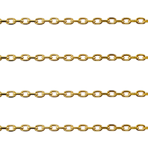 Stainless Steel - Rostfrei Stahl Schmuckzubeh&ouml;r Ankerkette Gliederkette Gold