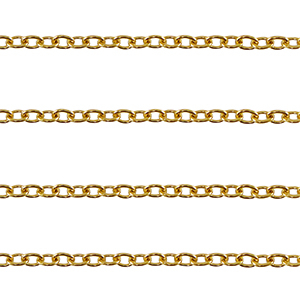 Stainless Steel - Rostfrei Stahl Schmuckzubeh&ouml;r Ankerkette Gliederkette Gold