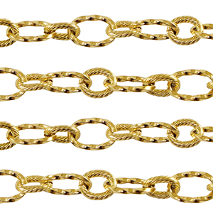 Stainless Steel - Rostfrei Stahl Schmuckzubeh&ouml;r Ankerkette Gliederkette Gold