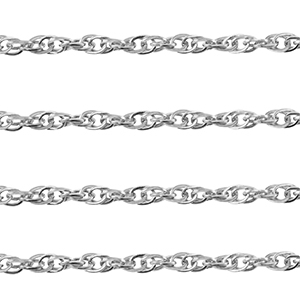 Stainless Steel - Rostfrei Stahl Schmuckzubeh&ouml;r Gliederkette Twist Silver