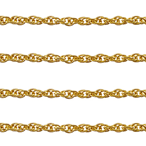 Stainless Steel - Rostfrei Stahl Schmuckzubeh&ouml;r Gliederkette Twist Gold