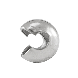 Stainless Steel - Rostfrei Stahl Schmuckzubeh&ouml;r Quetsch-Kaschierperlen 5mm Silver