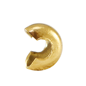 Stainless Steel - Rostfrei Stahl Schmuckzubeh&ouml;r Quetsch-Kaschierperlen 4mm Gold