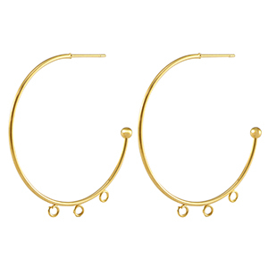 Ohrringe aus Stainless Steel - Rostfreiem Stahl Ohrstecker Creolen Gold