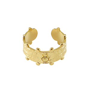 Ringe aus Stainless Steel - Rostfreiem Stahl mit &Ouml;se Gold
