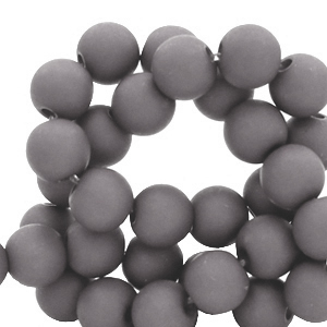 6 mm Acrylperlen Old grey