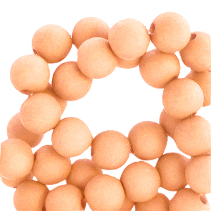 6 mm Acrylperlen Summer peach orange