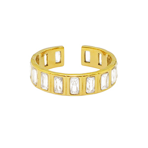 Ringe aus Stainless Steel - Rostfreiem Stahl Crystal Gold
