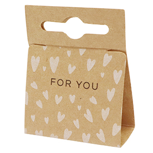 Schmuck Karten "for you" Hearts Brown
