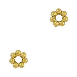 Stainless Steel - Rostfrei Stahl Perlen Spacer Bali Ringe 4mm Gold