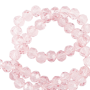 Top Glas Facett Perlen 3x2mm rondellen Pale pink