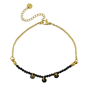 Armb&auml;nder aus Stainless Steel - Rostfreiem Stahl Gold-black