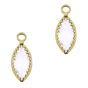 Anh&auml;nger Kristallglas Oval Light lilac-gold