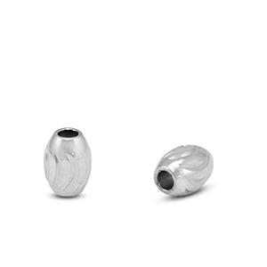 Stainless Steel - Rostfrei Stahl Perlen 4x5mm Silver
