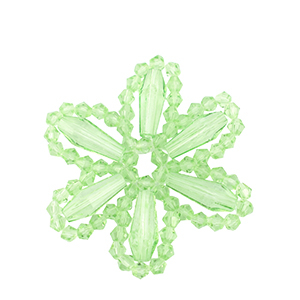 Top Facett Perlen Anh&auml;nger Blume Green