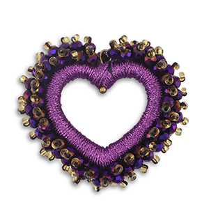 Top Facett Anh&auml;nger Herz Grape Purple