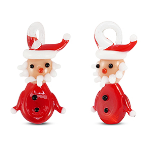 Glas-Anh&auml;nger Weihnachtsmann Red-white