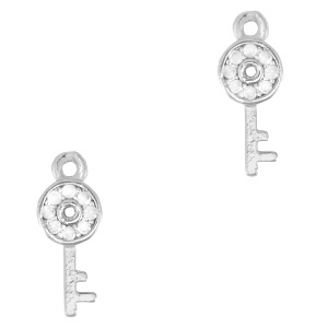 Brass TQ Metall Anh&auml;nger Schl&uuml;ssel Silver