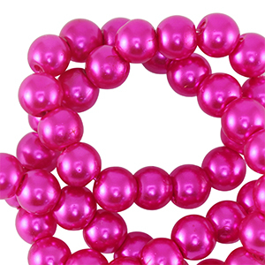 Glaswachsperlen 8mm Fuchsia