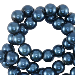 Glaswachsperlen 8mm Dark blue