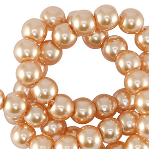 Glaswachsperlen 8mm Peach pink