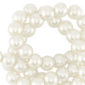 Glaswachsperlen 6mm Off white